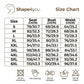 Theshape4you size chart for plus size shapewear jumpsuit showing measurements for seat, bust, and waist in cm and inches.